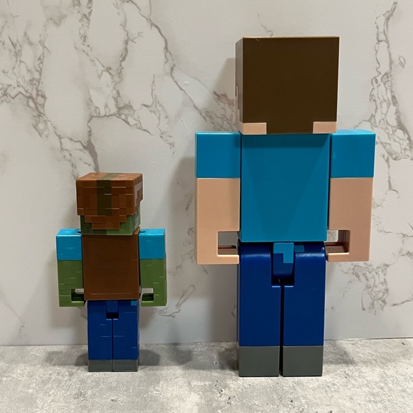 Minecraft Steve and Zombie toys EUC - Picture 5 of 10